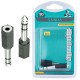 Pack de 2 Conversores de Áudio Jack 6.5mm para 3.5mm