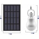 Lâmpada LED Solar Portátil com Painel Solar Incluído