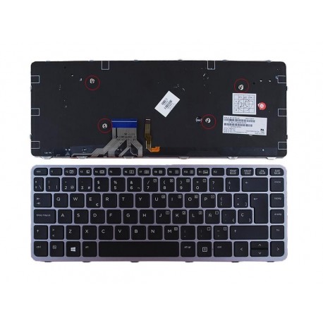 Teclado de Substituição para Portátil HP EliteBook Folio 1000 1040 G1