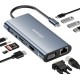 HUB USB C 11 em 1 - Adaptador Multifuncional com HDMI 4K, VGA, USB 3.0