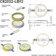 Pack de 10 Baterias de Lítio CR2032-LBY2 com Pinos de Solda - 3V