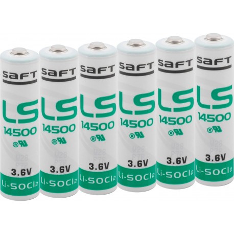 Pack de 6 Baterias Saft LS 14500 3,6V Lithium