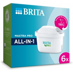 Pacote de 6 Filtros de Água Brita MAXTRA PRO All-in-1 - Tecnologia Avançada para Água Pura