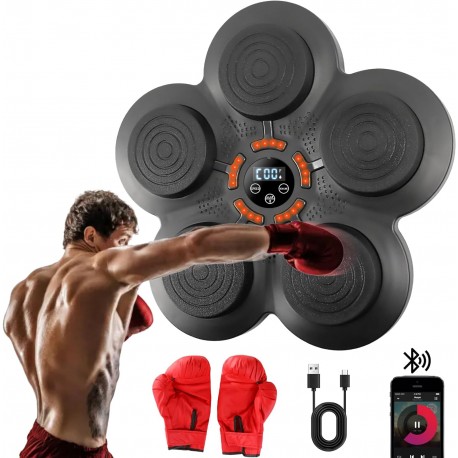 Máquina de Boxe Musical Inteligente com Bluetooth e 9 Modos de Velocidade