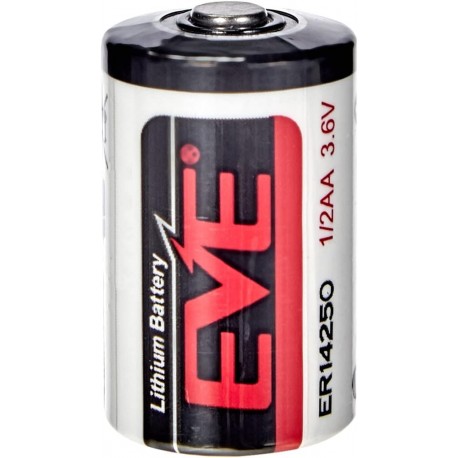 Bateria de Lítio-Tionil Cloreto ER14250 1/2AA 3,6V 1200mAh da EVE ENERGY