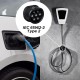 Suporte de Parede Tipo 2 para Cabos de Carregamento de Carros Elétricos com Conector IEC 62196-2