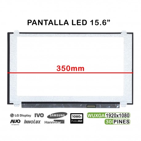 Ecrã de Substituição para Portátil 15.6 TV156FHM-NH0 com Brackets  Compatível com Vários Modelos HP Omen e Huawei MateBook