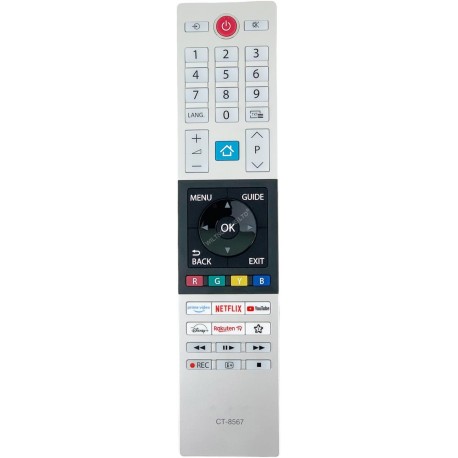 Controlo Remoto Universal CT-8567 para Televisores Toshiba - Prata