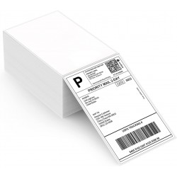 Etiquetas de Direção para Impressora Térmica, 4x6, 500 Peças (em Pilha)