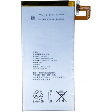 Bateria de substituição BAT-60122-003 compatível com Blackberry Priv STV100-1 / STV100-4 / Venice Blackberry HUSV1