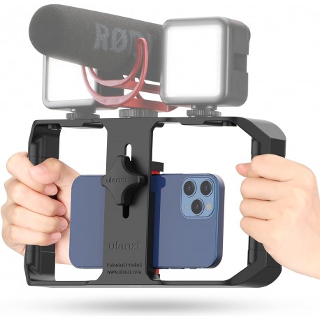 Estabilizador de Vídeo U-Rig Pro para Telemóveis - Suporte de Mão Multifuncional com Sapatas de Montagem