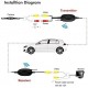 Podofo 2,4 G Transmissor e recetor de vídeo sem fios para câmara de visão traseira de 12 V carro/veículo / câmara frontal do