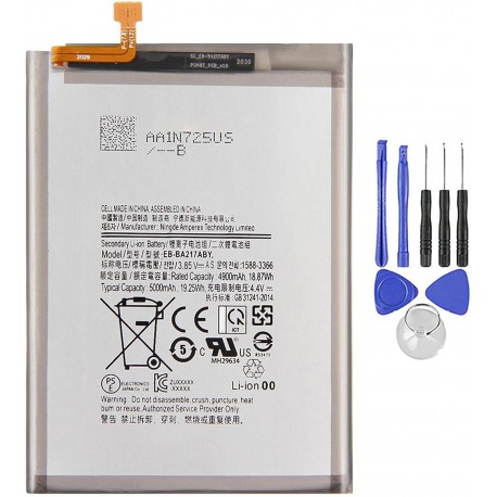 Bateria de Alta Capacidade 5000mAh EB-BA217ABY para Samsung A12/A21S com Kit de Desmontagem