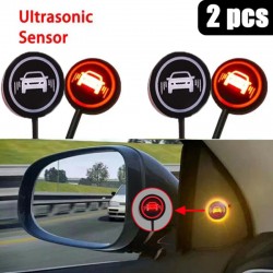 Sistema de Detecção de Ponto Cego para Automóveis com Luz de Advertência LED - 2 Peças