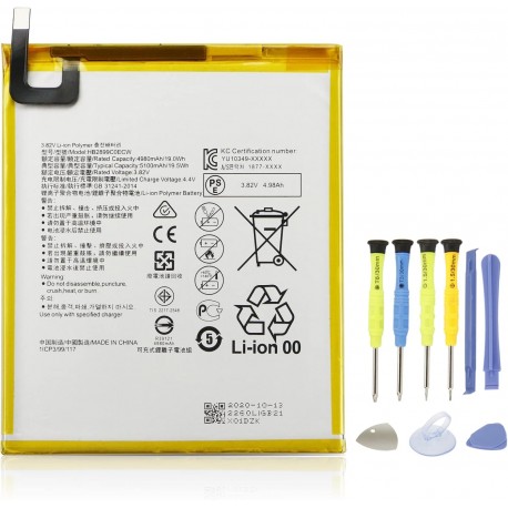 Bateria de Substituição HB2899C0ECW para Tablets Huawei MediaPad