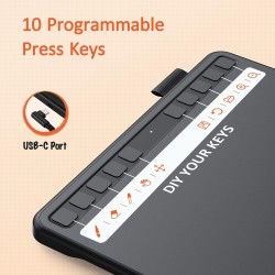 Tablet Gráfico S640 - Ultrafino com Caneta Sem Pilhas e Teclas Personalizáveis