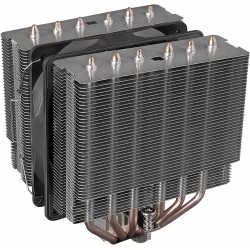 Dissipador de CPU de Torre Dupla MCPU-2T - 6 Heatpipes HCT, TDP 280W, Ventilador Ultra-silencioso PWM de 120 mm