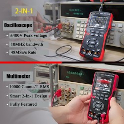 Kit Osciloscópio Digital Portátil ZT-702S - Multímetro TRMS, 10 MHz, LCD a Cores
