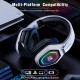 Auriculares Gaming Sem Fios para PC/PS5/PS4 - 2,4 GHz + Bluetooth, Baixa Latência, Branco