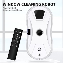 Robô de Limpeza de Janelas Automático com Controlo Remoto, 5600Pa, 240V, Branco