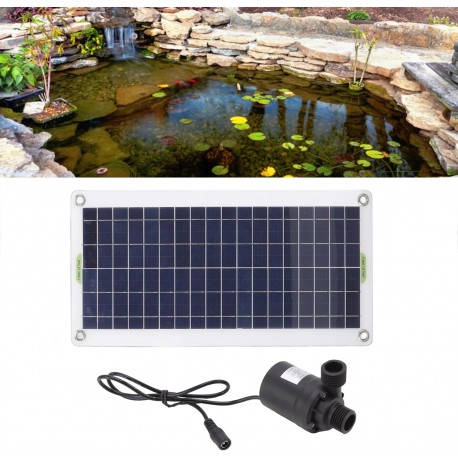 Kit de Bomba de Água Solar com Painel de 30 W, Bomba Submersível para Fonte e Jardim