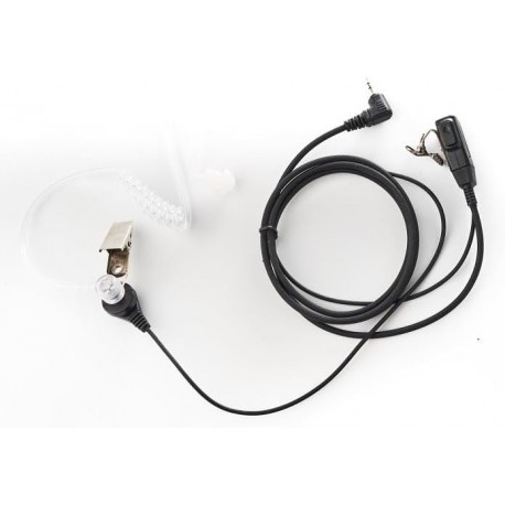 Auricular Dynascan com Tubo Transparente para Walkie PMR-446 F-15, Conector Jack 2,5 mm de 3 Vias