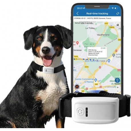 Localizador GPS para Cães e Gatos - Rastreamento em Tempo Real com Coleira Anti-Perda