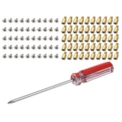 Kit de Parafusos para Placa-mãe e Caixa de PC, 50 Peças - Separadores de Latão M3 x 6 x 4 mm e Parafusos M3 x 5 mm