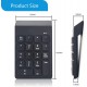 Teclado numérico sem fios Bluetooth Keypad 18 teclas com recetor mini USB 2.4 G teclado portátil para Data Entry para