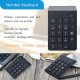 Teclado numérico sem fios Bluetooth Keypad 18 teclas com recetor mini USB 2.4 G teclado portátil para Data Entry para