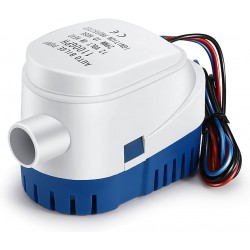 Bomba de Achique Automática 12V 1100 GPH, Submersível para Carros e Barcos