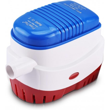 Bomba de Esgoto Submersível Automática para Barcos 750 GPH 12V com Interruptor de Flutuador