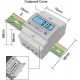 Contador Trifásico Bidirecional Multifunções, Montagem em Trilho DIN, Medição de Energia Ativa/Reativa, Ecrã LCD