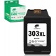 Cartucho de Tinta 303XL Preto Compatível para HP Envy Photo 6220, 6230, 6232, 6234, 7130, 7830, Tango X