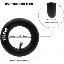 Pneu e Câmara de Ar 200x50 para Skate Elétrico Razor E200 E150 E100 Speedway Mini 4 Pro e Cadeira de Rodas