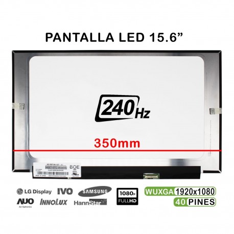 Ecrã LED 15.6 FHD 240Hz para Portátil NE156FHM-NZ1 V8.0 - 40 Pinos