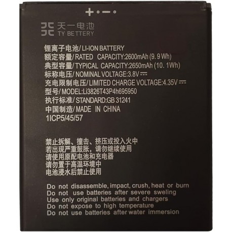 Bateria Compatível com ZTE Blade A3 2020, A5 2019, A3 2019 (Li3826T43P4h6950) com Ferramentas