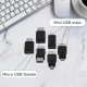 Kit de 12 Adaptadores USB 2.0 com Função OTG Micro USB para USB Macho e Outros Conectores