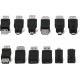 Kit de 12 Adaptadores USB 2.0 com Função OTG Micro USB para USB Macho e Outros Conectores