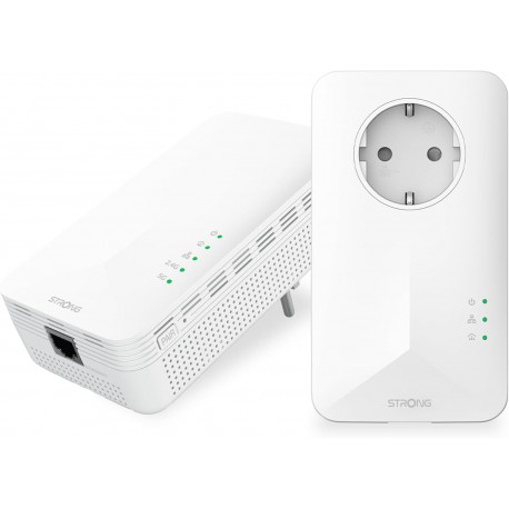 Kit Powerline PLC de Tomada Dupla 1000 Mbps Ethernet e 1200 Mbps WiFi com 1 Porta Gigabit