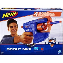 Lançador Nerf Elite Scout MKII com 4 Dardos para Crianças - Hasbro