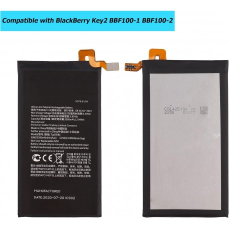 Bateria de substituição TLP035B1 para BlackBerry Key2 BBF100-1/BBF100-2 com kit de ferramentas