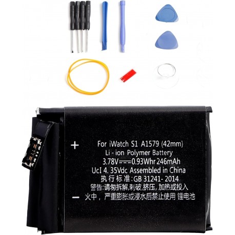 Bateria de Substituição S1-42 mm 246 mAh para Apple Watch Series 1 A1554 A1579 A1803 - 3,78 V