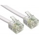 Cabo Telefónico ADSL RJ11 de 5 metros - Compatível com Router e Modem - Branco