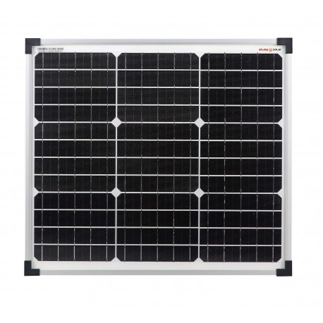 Painel Solar Monocristalino 30W 12V - Alta Eficiência - Ideal para Autocaravanas e Barcos