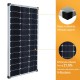 Painel Solar Monocristalino 100W 12V - Alta Eficiência - Ideal para Autocaravanas e Barcos