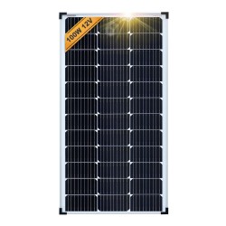 Painel Solar Monocristalino 100W 12V - Alta Eficiência - Ideal para Autocaravanas e Barcos