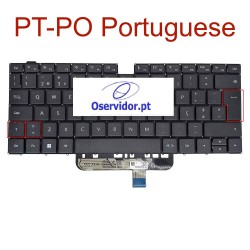 Teclado Preto PT-PT Retroiluminado para Honor MagicBook X14 X15 Huawei MateBook WAQ9R WAQ9L