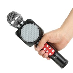 Microfone c/ Coluna Bluetooth Karaoke Wireless - Preto - Oservidor.pt