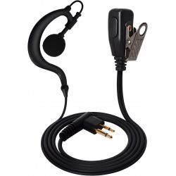 Auricular Rádio Walkie Talkie em Forma de G com Microfone PTT